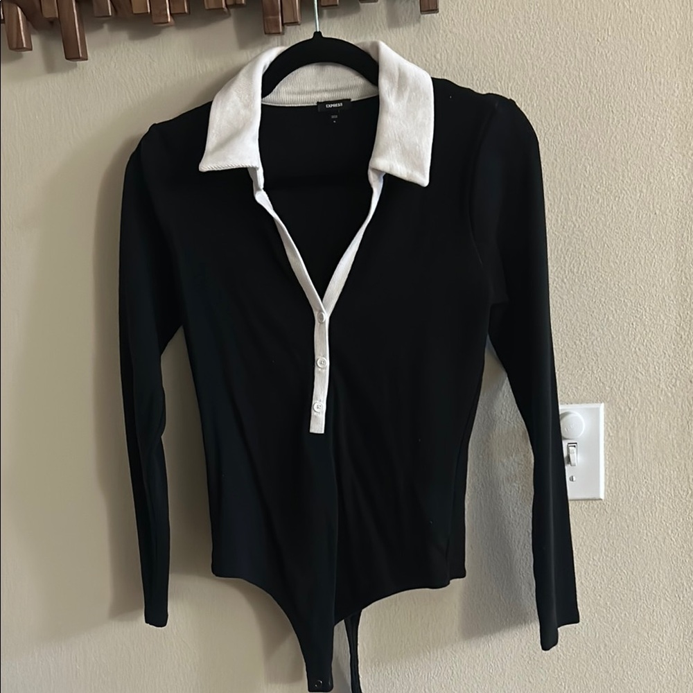 Black and White Long Sleeve Top